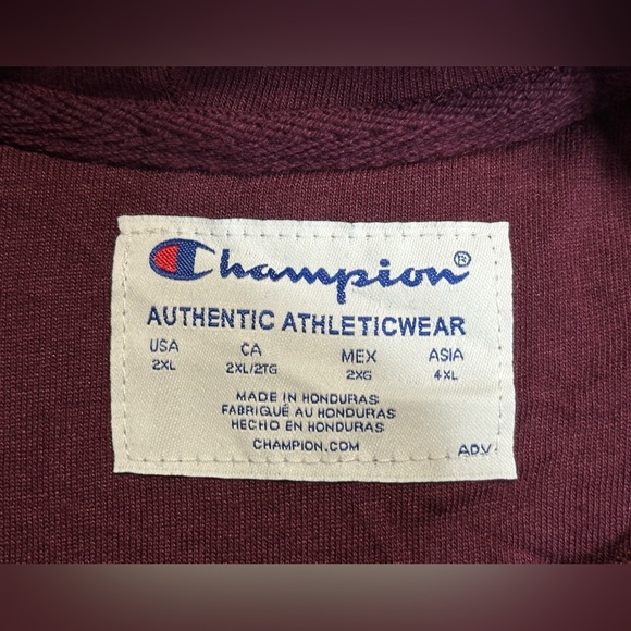 Champion Purple Logo Hoodie Pullover Sweatshirt Ladies Size‎ 2XL - Picture 4 of 5